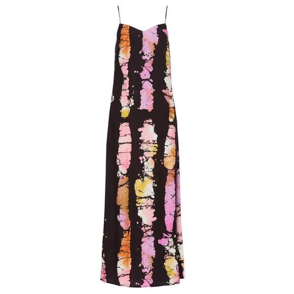Busayo x RTR Tie Dye Slip Dress in Black Multi, Size M - Picture 1 of 8